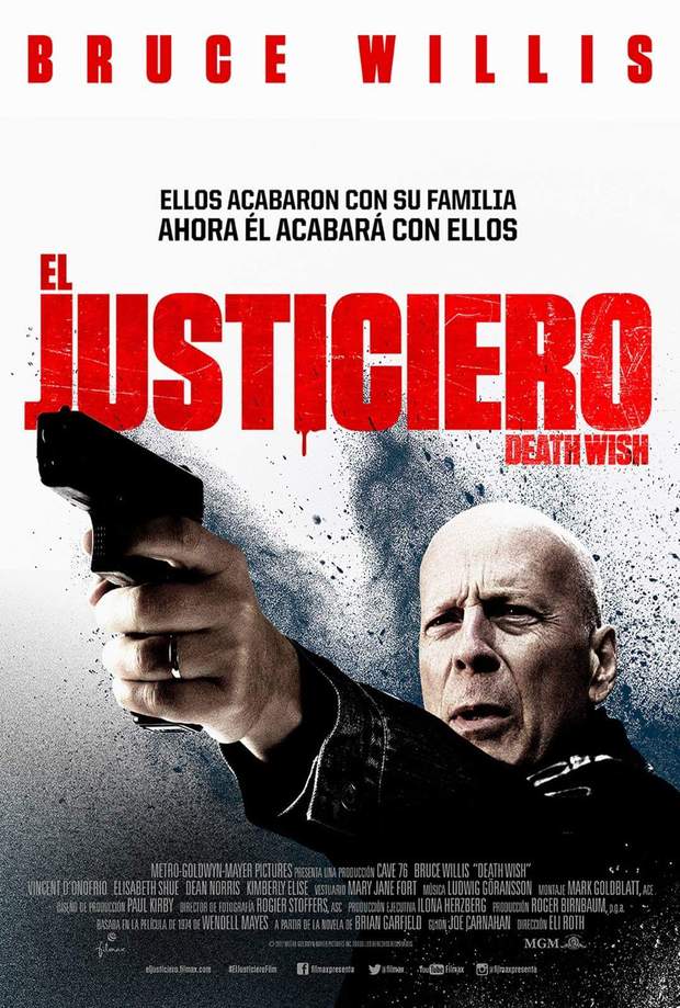 Póster (EL JUSTICIERO) con Bruce Willis. 