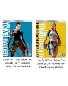 Próximos Steelbooks de Zavvi de (LARA CROFT - TOMB RAIDER). 