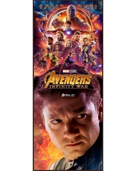 Encontrado a "OJO DE HALCÓN"  en el Póster de (VENGADORES - INFINITY WAR). 