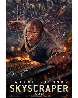 Póster (EL RASCACIELOS) con Dwayne Johnson. 