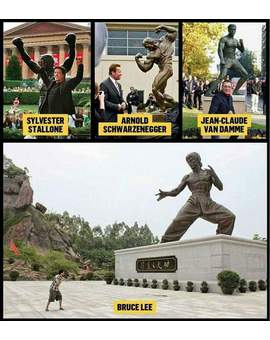 Imagen: (Actores con sus Esculturas). 