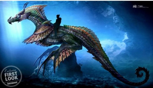 Primer Vistazo al Dragón Marino de (AQUAMAN). 