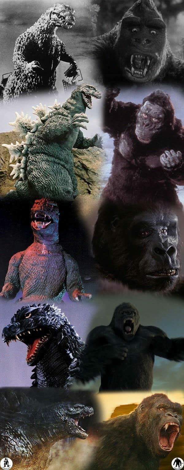 Imagen: (GODZILLA vs KING KONG) Antes y Después. 