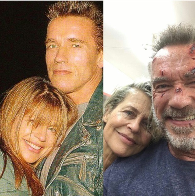Imagen: "Arnol Schwarzenneger y Linda Hamilton" en (TERMINATOR). 