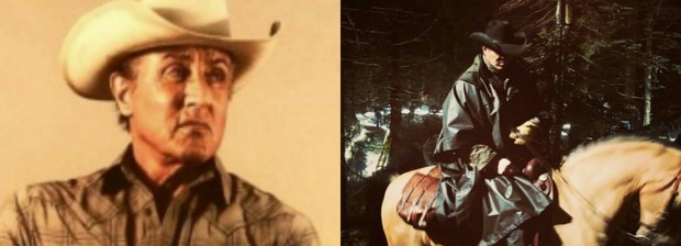 Stallone és un Cowboy en el set de Rodaje de (RAMBO 5). 