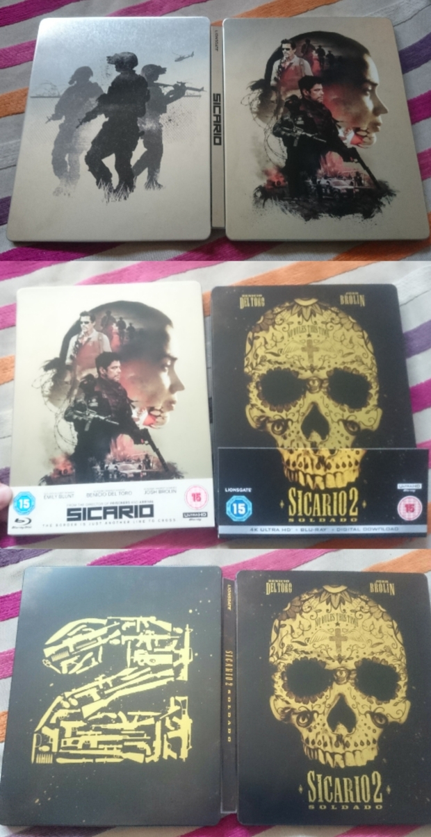 Colección Steelbook (SICARIO y SICARIO 2 -SOLDADO). 