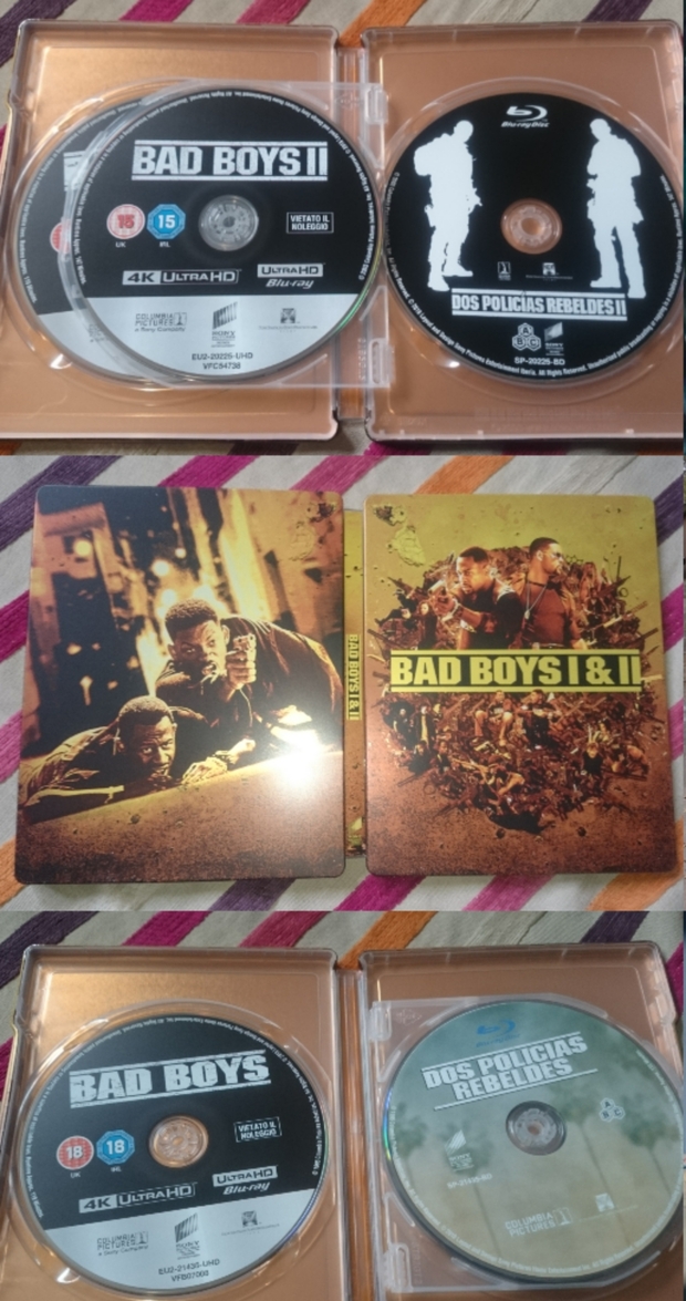 Steelbook (BAD BOYS I & II) Exterior e Interior.