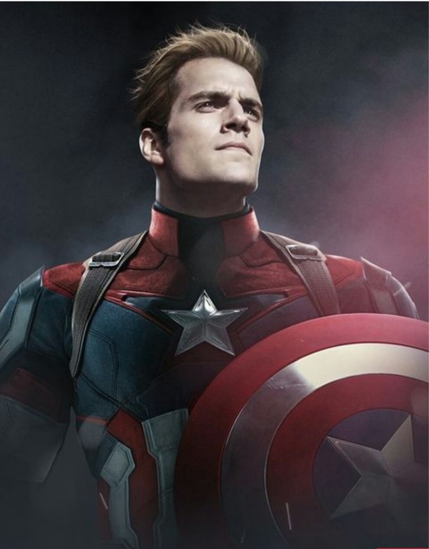 Así sería "Henry Cavill" como (CAPITÁN AMÉRICA) en un Fan Art. Os Gustaría?. 