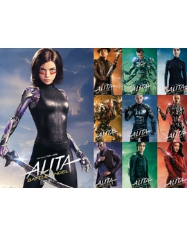 Carteles Individuales de los Protagonistas de (ALITA, ANGEL DE COMBATE). 