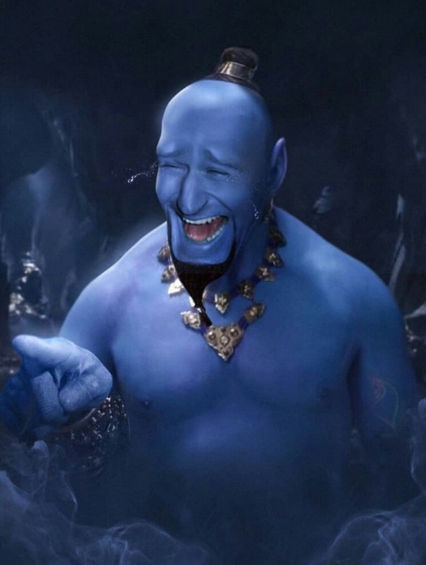 Imagen: Robin Williams cómo el Genio de (ALADDIN). 