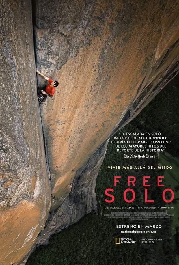 Póster en Español (FREE SOLO). 