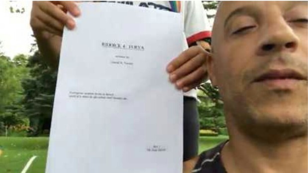 Imagen: "Vin Diesel" con el Guión de (RIDICK 4).