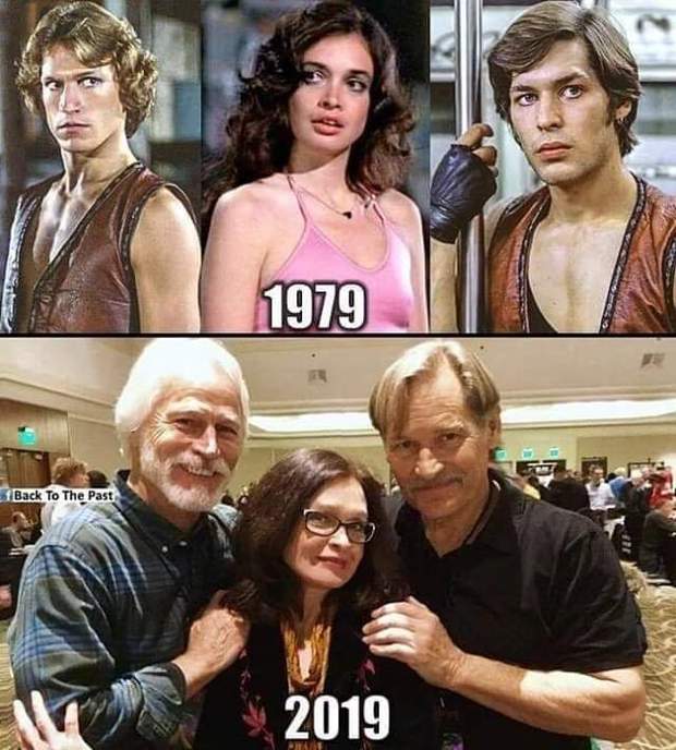 Imagen: Antes y Después de los Intérpretes de (The Warriors). 