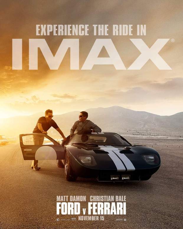Póster IMAX (Ford y Ferrari). 