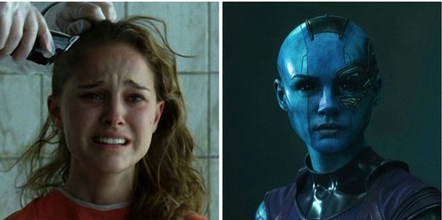 Actrices rapadas por exigencias del guión. 