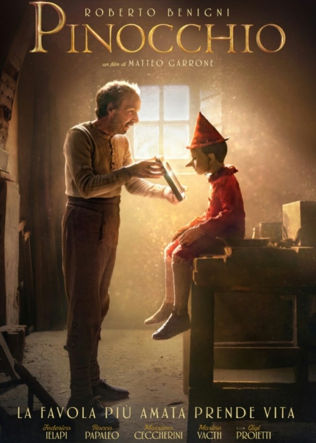 Póster y Trailer de (Pinocchio). Con "Roberto Benigni". 