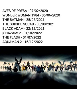 Así queda el Calendario DC para los próximos años. "En USA". 