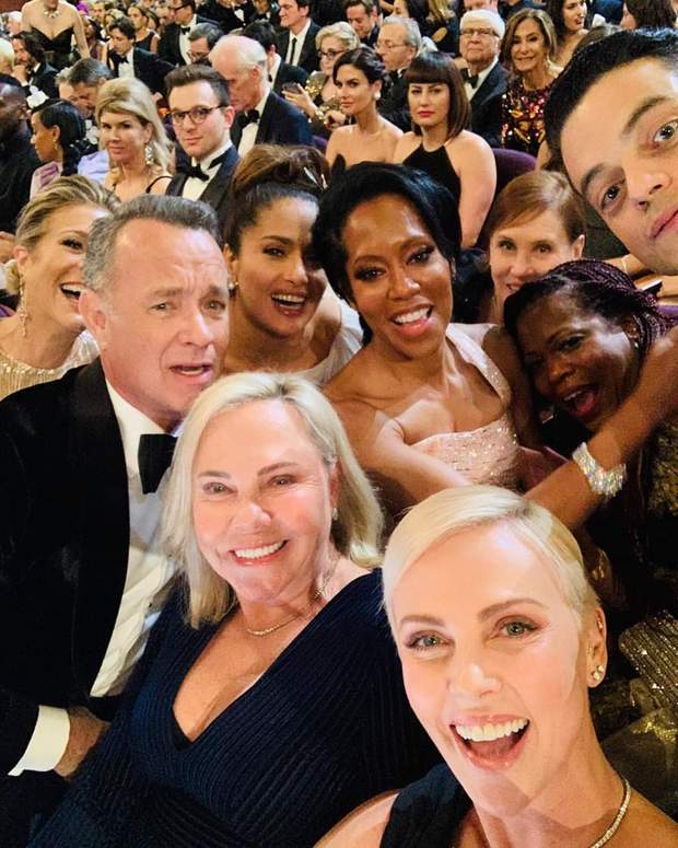 Imagen: La Tradicional Selfie de los Oscars, Versión 2020.
