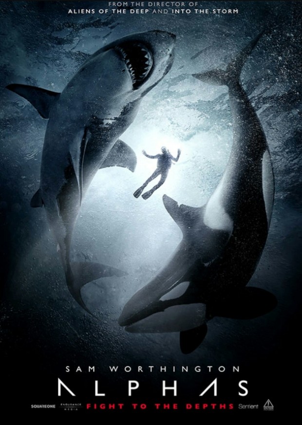Póster (Alphas) con "Sam Worthington". 
