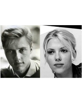 La foto de "Christopher Walken" de joven clavadito a "Scarlett Johansson". 
