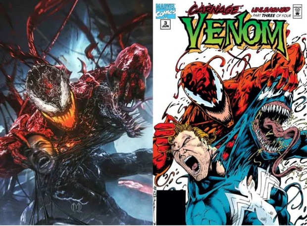 Espectacular Fan Art de (Venom 2) imitando a una famosa portada de cómic. 