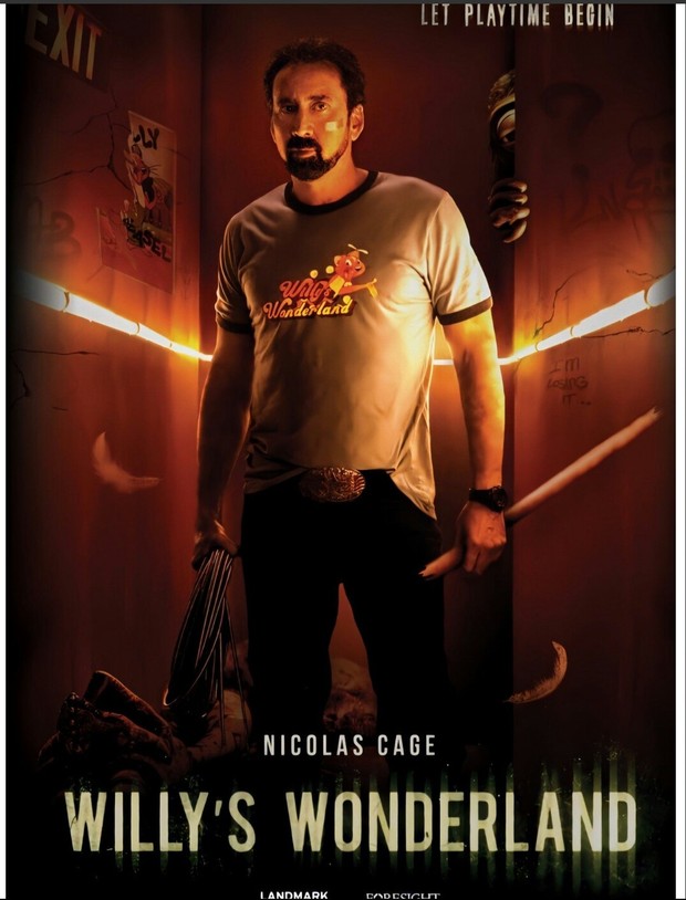Póster de (Willy's Wonderland)  con "Nicolas Cage". 