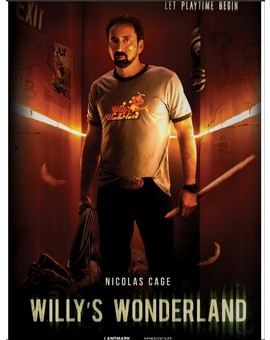 Póster de (Willy's Wonderland)  con "Nicolas Cage". 