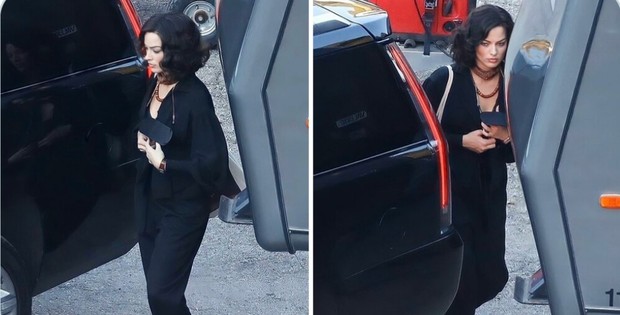Imagen de "Margot Robbie" con el Pelo Negro en el Rodaje de su Próxima Película 