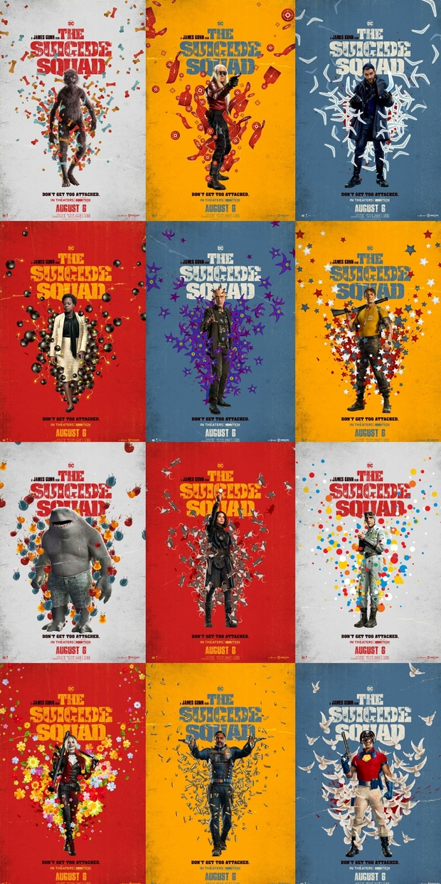 Pósters de los Protagonistas de (The Suicide Squad). 