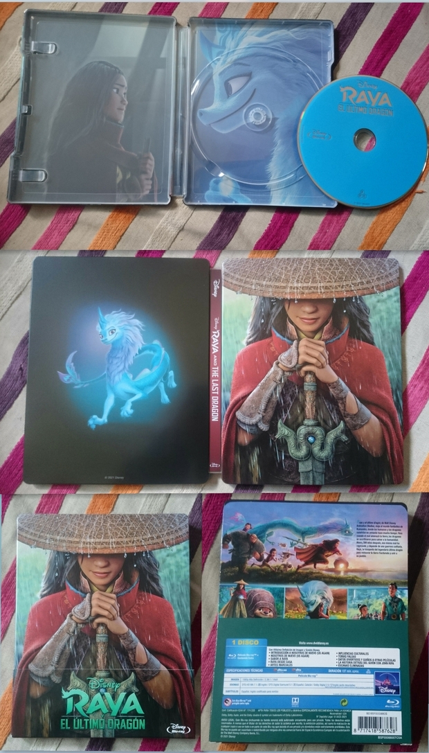 Steelbook recibido (Raya y el Último Dragón). 