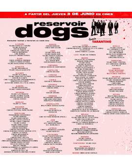 Listado de Cines donde se Proyectará (Reservoir Dogs). 