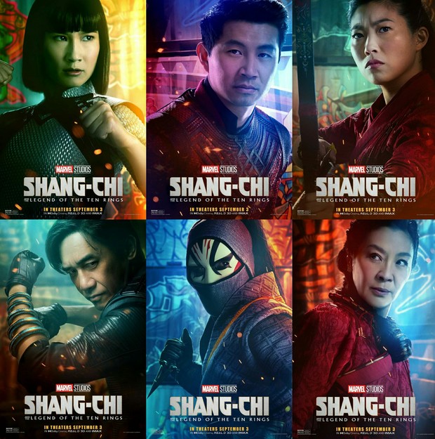 Pósters Individuales de los Personajes de (Shang Chi). 