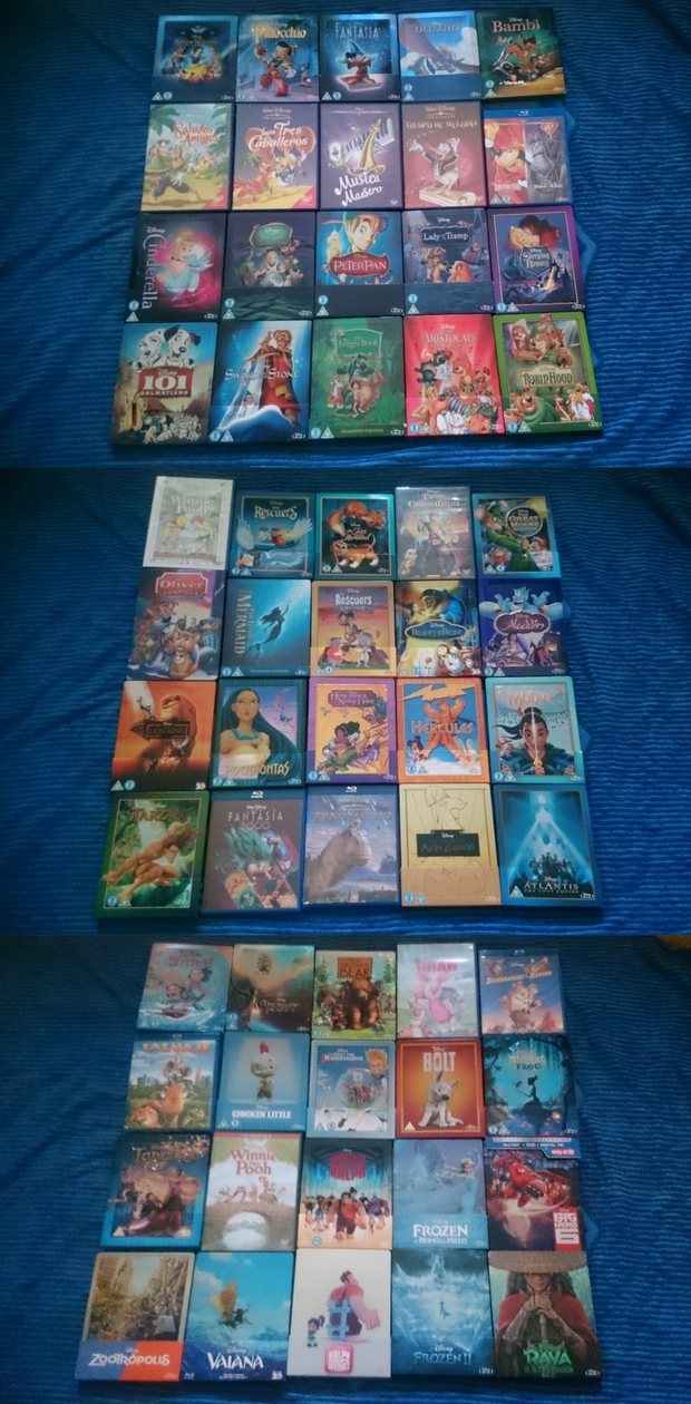 Mi Colección Completa de Steelbooks y Clásicos Disney. 