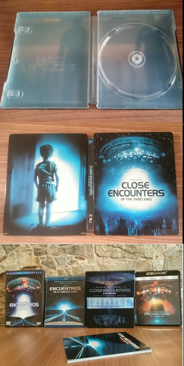 Mi Colección y Steelbook de (Encuentros en la Tercera Fase). 