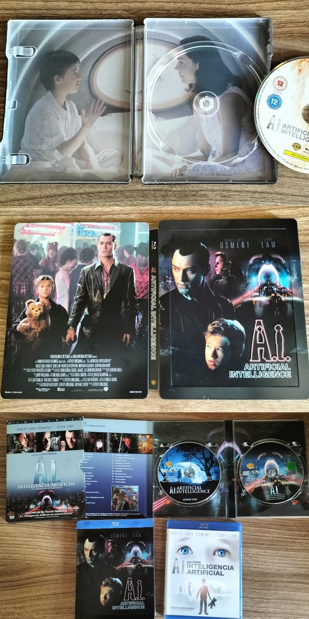 Mi Colección y Steelbook de (A.I. Inteligencia Artificial).