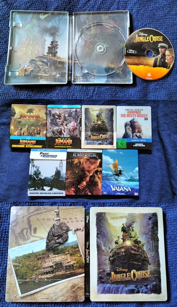 Mi Colección Steelbook de "Dwayne Johnson" mas (Jungle Cruise).