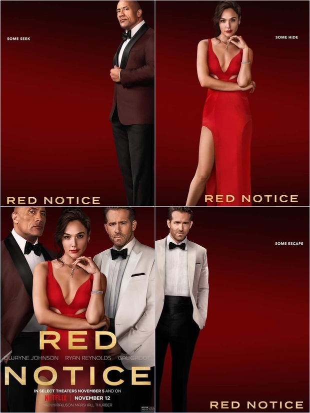 Pósters Individuales de (Red Notice).