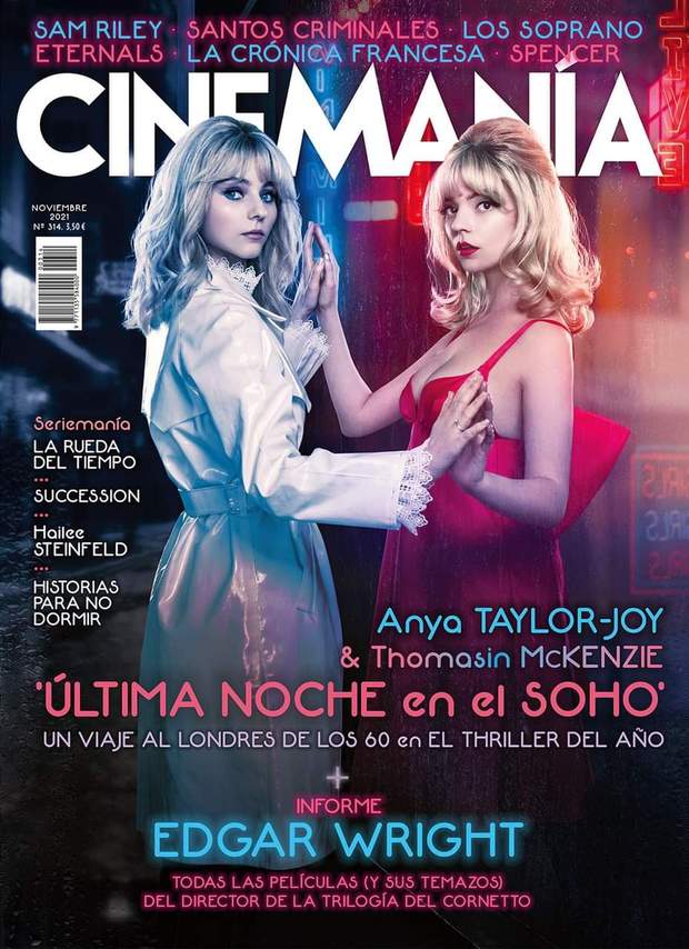Portada de Cinemanía con las Protagonistas de (Última Noche en el Soho).