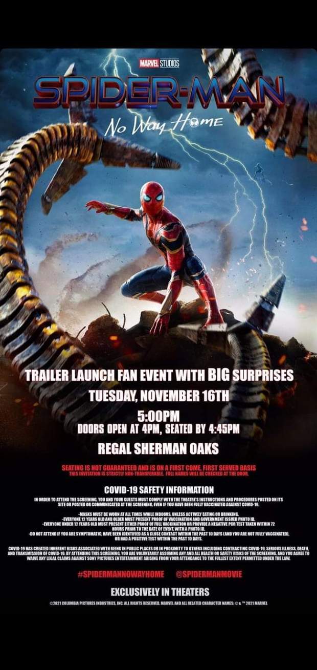 El Martes Nuevo Trailer Oficial de (Spider-Man: No Way Home).