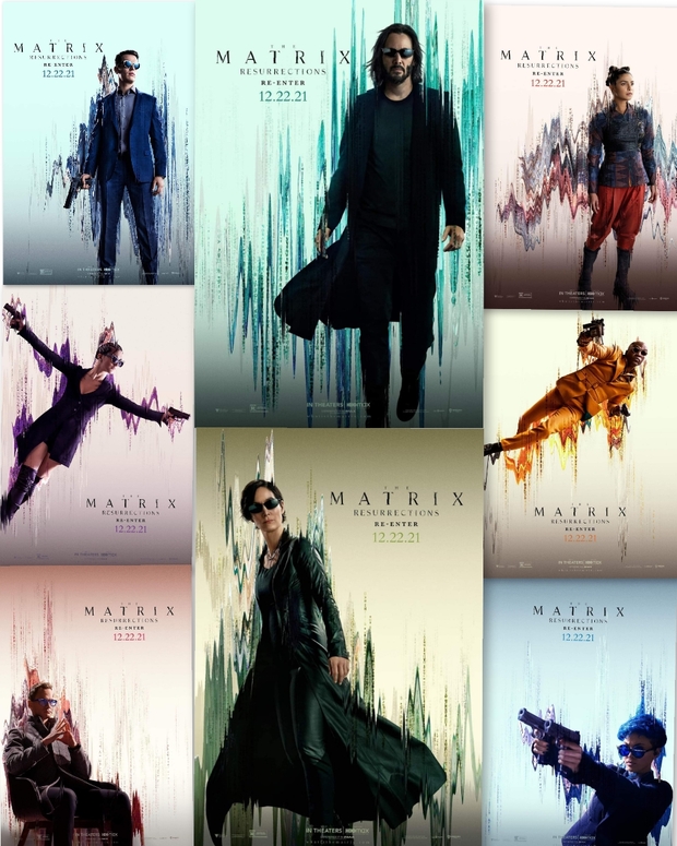 Pósters Individuales de Personajes de (Matrix Resurrections).