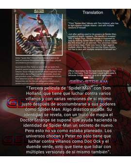 !!Ojo!! Con la Sinopsis Alemán de (Spider-Man: No Way Home).