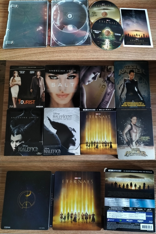 Mi Colección Steelbook de "Angelina Jolie" mas (Eternals).