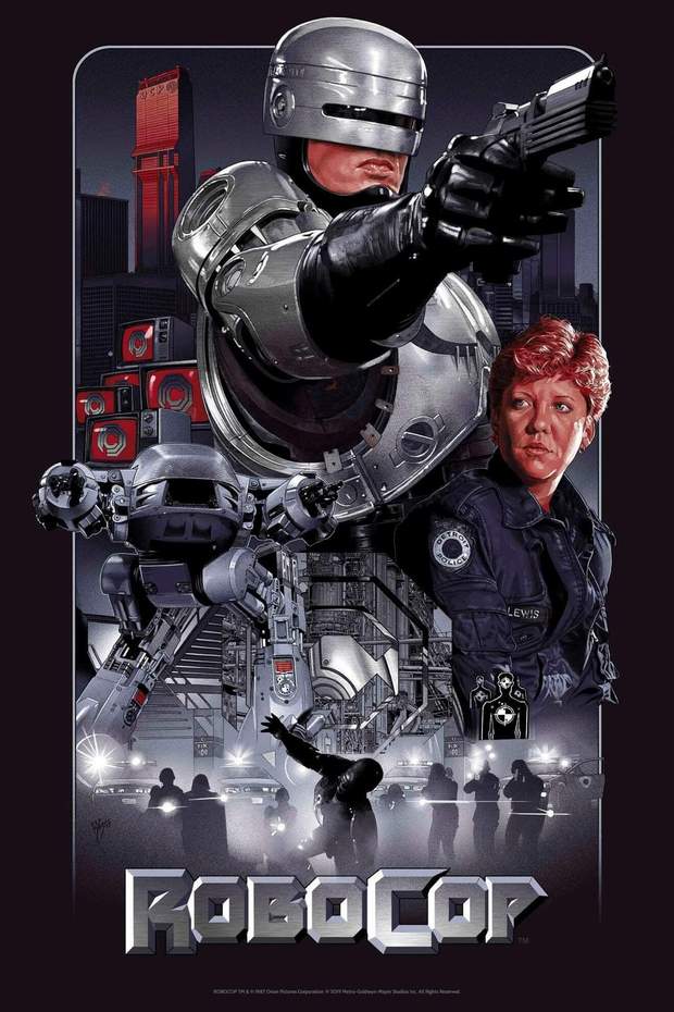 Póster de (Robocop) ilustración de Ruíz Burgos.