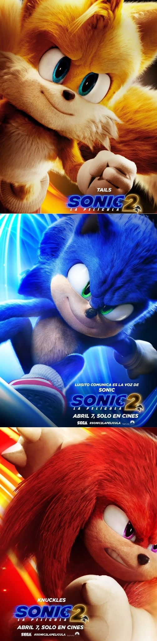 Pósters Individuales de (Sonic 2).