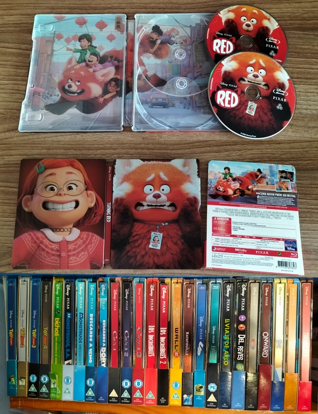 Mi Colección Completa en Steelbook de "Pixar" mas (Red).
