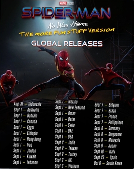 La Versión Extendida de (Spider-Man: No Way Home) Se estrenará el 23 de Septiembre en España.