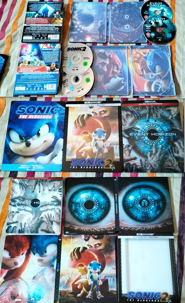 Mi Colección Steelbook de (Sonic más Horizonte Final).