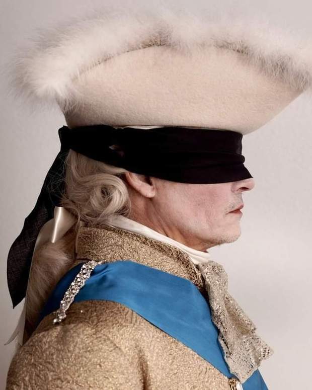 Imagen:"Johnny Depp como el Rey Louis XV".