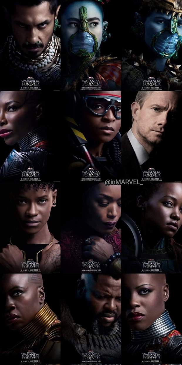 Pósters Individuales de (Black Panther: Wakanda Forever).