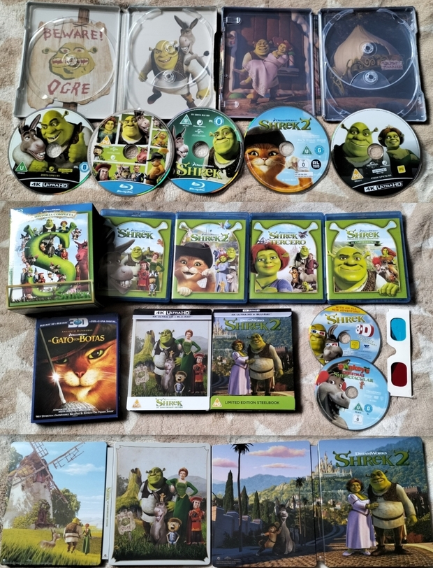 Mi Colección y Steelbooks de (Shrek).